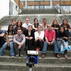 Jean-Pierre Huet et les étudiants de l'atelier de photographie à sténopé, juin 2008.